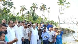 বিষখালী নদীর ভাঙন এলাকা পরিদর্শনে এমপি জামাল, টেকসই বেড়িবাঁধ নির্মাণের আশ্বাস