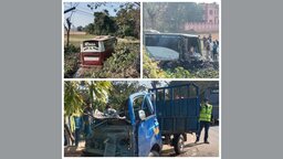 ছাতকে বাস-পিকআপ মুখোমুখি সংঘর্ষে চালক নিহত, আহত ৮