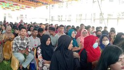 নবীনদের পদচারণায় মুখর গোবিপ্রবি, বর্ণাঢ্য আয়োজনে বরণ