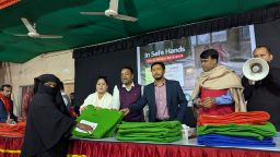 ব্রাহ্মণবাড়িয়ায় রেড ক্রিসেন্টের উদ্যোগে শীতার্তদের মাঝে কম্বল বিতরণ