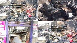 মনোহরদীর চালাকচর বাজারে ভয়াবহ অগ্নিকাণ্ডে ৩ দোকান পুড়ে ছাই