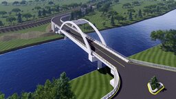 নেত্রকোনায় দ্রুত এগিয়ে চলছে আর্চ আরসিসি ব্রীজের নির্মাণ কাজ