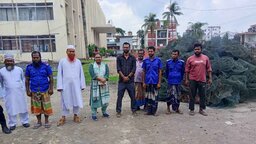 কোটালীপাড়ায় ১৯২ পিস চায়না জাল জব্দ করে পুড়িয়ে ধ্বংস