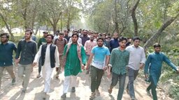 শেরপুরে জামায়াত নেতা হত্যার প্রতিবাদে বরিশাল বিশ্ববিদ্যালয়ে বিক্ষোভ