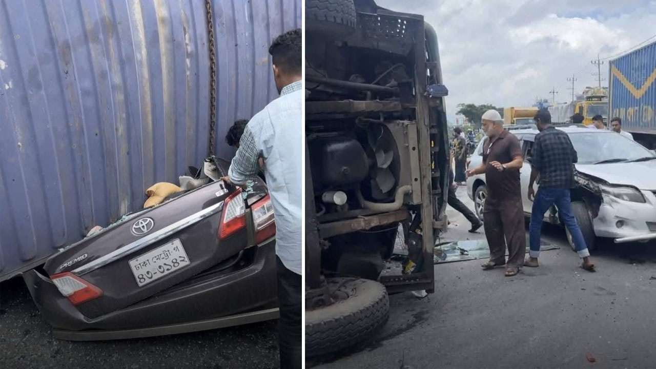 কুমিল্লায় প্রাইভেটকারের ওপর কভার্ডভ্যান, নিহত ৪
