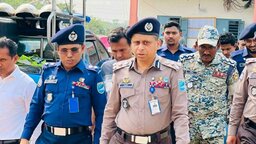 ওড়াকান্দি ঠাকুরবাড়ি পরিদর্শন করলেন ঢাকা রেঞ্জের ডিআইজি