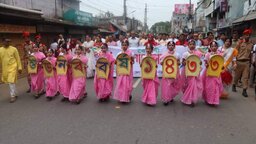 সাতক্ষীরায় বর্ণাঢ্য বৈশাখী শোভাযাত্রার মধ্য দিয়ে বাংলা নববর্ষ উদযাপন