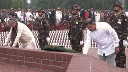 মহান স্বাধীনতা দিবসে জাতীয় স্মৃতিসৌধে রাষ্ট্রপতি ও প্রধানমন্ত্রীর শ্রদ্ধা