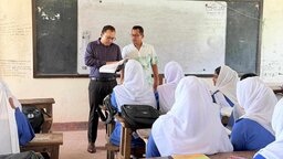 মনোহরদী সরকারি পাইলট মডেল উচ্চ বিদ্যালয় পরিদর্শনে ইউএনও
