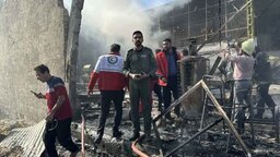 ইরানের একটি বাজারে সামরিক হেলিকপ্টার বিধ্বস্ত হয়ে ৪ জন নিহত