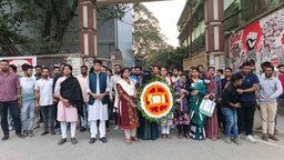 বিশ্বজিতের মৃত্যুবার্ষিকীতে জবি ছাত্রদলের শ্রদ্ধা নিবেদন