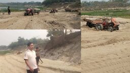 মনোহরদীতে ব্রহ্মপুত্র নদ থেকে অবৈধ বালু উত্তোলন, ৪ ট্রলি জব্দ