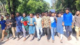 মিটফোর্ডে হত্যাকাণ্ডের প্রতিবাদে হাবিপ্রবিতে বিক্ষোভ