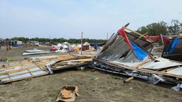 কালবৈশাখীর তাণ্ডবে কুয়াকাটার লেম্বুরবন লন্ডভন্ড