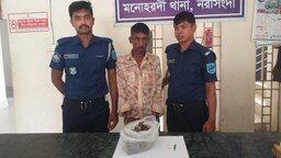 মনোহরদীতে ইয়াবা ও গাঁজাসহ ১ মাদক কারবারি গ্রেপ্তার