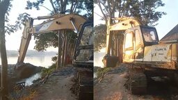 বাকেরগঞ্জে মাটিখেকোদের কবলে পাণ্ডব নদীর তীর