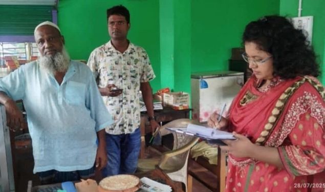 নন্দীগ্রামে ভ্রাম্যমাণ আদালতে দই-মিষ্টি  ব্যবসায়ী কে জরিমানা