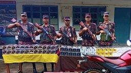 নালিতাবাড়ী সীমান্তে কোটি টাকার ভারতীয় পণ্য জব্দ করেছে বিজিবি