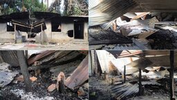 কালকিনিতে বাদীপক্ষকে ফাঁসাতে নিজ বসতঘরে আগুন!