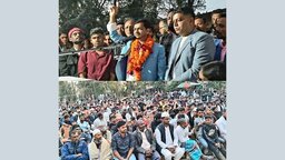 গোপালগঞ্জ-২ আসনে গোলাপ ফুল প্রতীকের প্রার্থী মাহমুদ হাসানের বিশাল নির্বাচনী জনসভা অনুষ্ঠিত