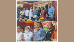 দোয়ারাবাজারে কলিম উদ্দিন মিলনের সমর্থনে বিএনপির লিফলেট বিতরণ ও জনসভা