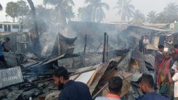 কুয়াকাটায় ভয়াবহ আগুন, ৮ দোকান পুড়ে ছাই, ক্ষতি প্রায় ৩০ লাখ টাকা