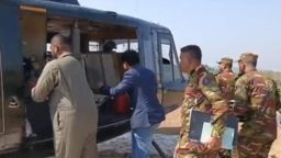 দূর্গম বড়তলীর একটি কেন্দ্রে নির্বাচনী সরঞ্জাম পৌঁছেছে হেলিকপ্টার যোগে