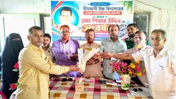 ভীমজানী উচ্চ বিদ্যালয়ের এ্যাডহক কমিটির সভাপতি পিয়ার উদ্দিনকে সংবর্ধনা