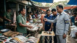 চাটখিলে ওজনে কম দেয়ায় মৎস্য আড়তকে জরিমানা