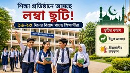 শিক্ষাপ্রতিষ্ঠানে আসছে লম্বা ছুটি, ১৬-২৩ দিনের অবকাশ পাচ্ছে শিক্ষার্থীরা