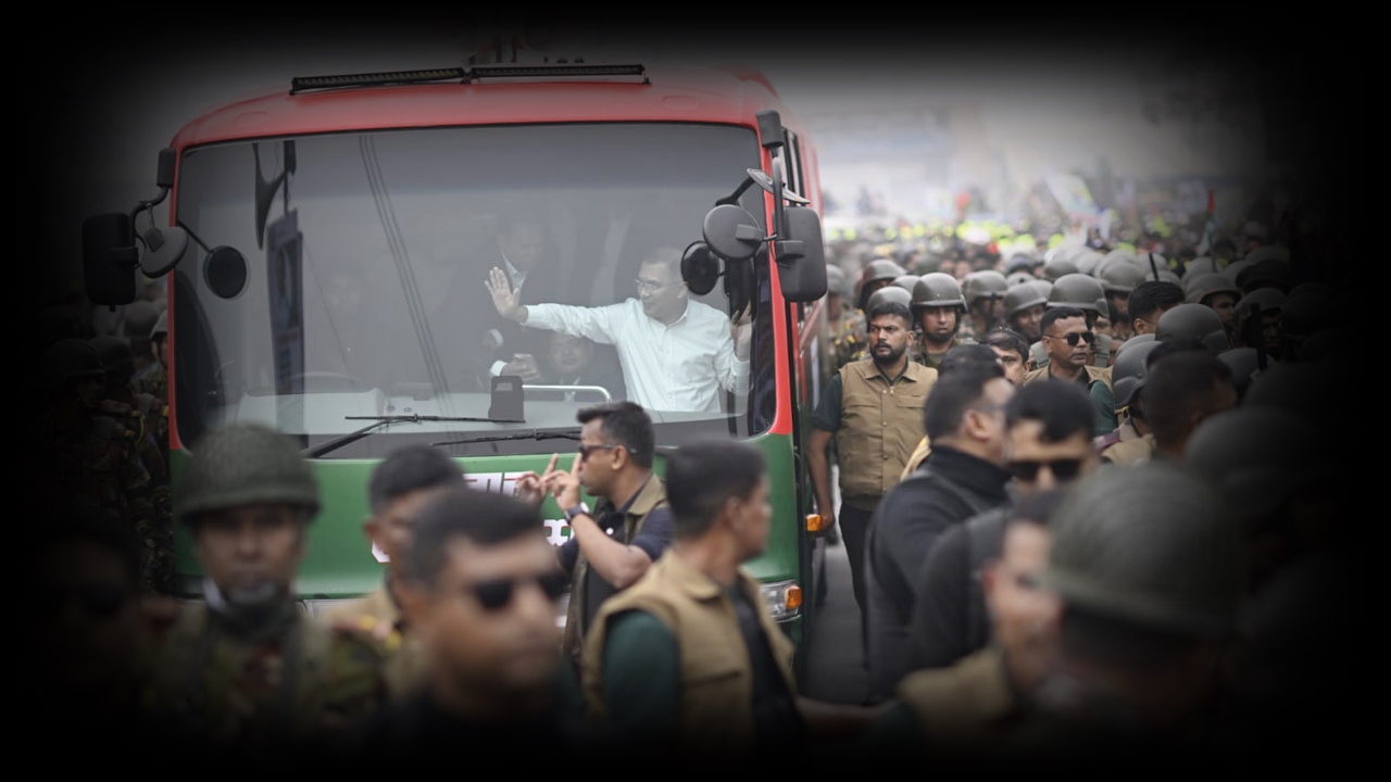 লাখো কণ্ঠের উচ্ছ্বাসে তারেক রহমানকে স্বাগত