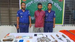 নড়াইলে যৌথ অভিযানে মাদকসহ অস্ত্র উদ্ধার, আটক ১