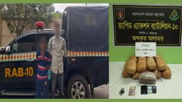 রাজবাড়ীতে র‌্যাবের অভিযানে ১৯ কেজি গাঁজাসহ গ্রেফতার ২