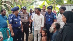 সদরপুর ও নগরকান্দায় আলোচিত দুই মামলার ঘটনাস্থল পরিদর্শনে ফরিদপুরের পুলিশ সুপার