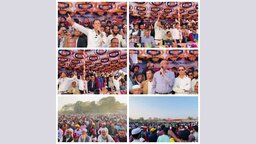 তাহিরপুরে বিএনপির শেষ নির্বাচনী জনসভায় জনসমুদ্র