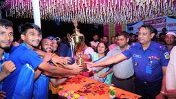 নালিতাবাড়ী প্রশাসনের উদ্যোগে মাদকবিরোধী ফুটবল ম্যাচ অনুষ্ঠিত
