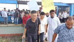 কারখানা নদীতে সেতু নির্মাণের স্থান পরিদর্শনে চীনা প্রতিনিধি দল