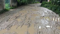 শেরপুর রাস্তার বেহাল দশায় দুই গ্রামের মানুষের ভোগান্তি চরমে