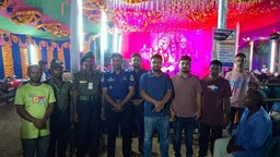 নালিতাবাড়ীতে পূজামণ্ডপ পরিদর্শনে প্রশাসনিক কর্মকর্তারা