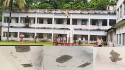 গোপালগঞ্জের টুঙ্গিপাড়ায় ঝুঁকিপূর্ণ ভবনে ক্লাস, আতঙ্কে শিক্ষার্থীরা