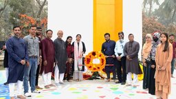 মহান শহীদ দিবসে বাকৃবি সাংবাদিক সমিতির শ্রদ্ধা নিবেদন