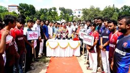 রবীন্দ্র বিশ্ববিদ্যালয়ে আন্তঃবিভাগ ফুটবল টুর্নামেন্টের জমকালো উদ্বোধন