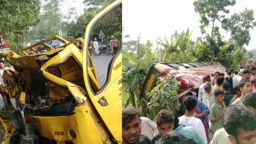 মাদারীপুরে বাস-পিকআপ মুখোমুখি সংঘর্ষ, আহত ২০