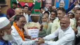 ভোলা-১ আসনে বিএনপি মনোনীত প্রার্থী গোলাম নবী আলমগীরকে  জিয়া পরিষদের সংবর্ধনা