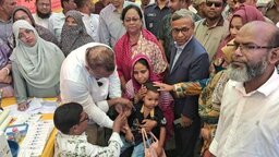 বাকেরগঞ্জে হাম-রুবেলা টিকাদান ক্যাম্পেইন উদ্বোধন