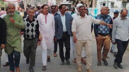 তারেক রহমানের আগমন উপলক্ষে ফরিদপুরে বিএনপি নেতাদের জনসভার মাঠ পরিদর্শন