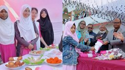 বাকেরগঞ্জে কান্তা হাসান বালিকা বিদ্যালয়ে পিঠা উৎসব ও স্কুল ড্রেস বিতরণ