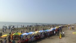 ঈদ উপলক্ষ্যে বর্ণিল সাজে সাগরকন্যা কুয়াকাটা